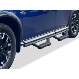 APS IA14WIG2B - Octagon Tube Drop Style Door-to-Door Black Stainless Steel Nerf Bars