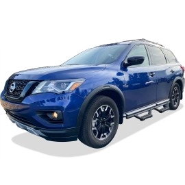 APS IA14WIG2B - Octagon Tube Drop Style Door-to-Door Black Stainless Steel Nerf Bars