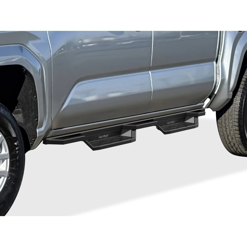 APS IA20NAE8H - Square Tube Drop Style Door-to-Door Black Stainless Steel Nerf Bars