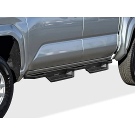 APS IA20NAE8H - Square Tube Drop Style Door-to-Door Black Stainless Steel Nerf Bars