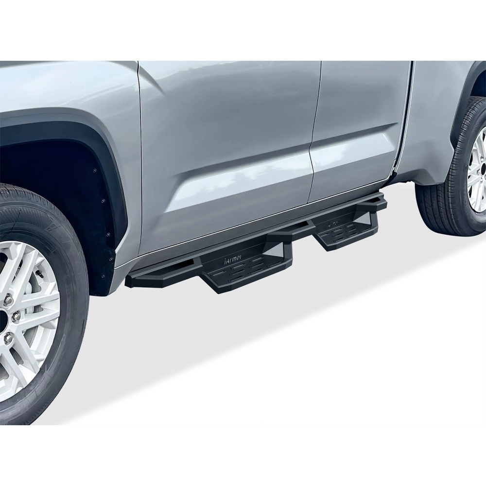 APS IA20NBI7H - Square Tube Drop Style Door-to-Door Black Stainless Steel Nerf Bars