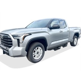 APS IA20NBI7H - Square Tube Drop Style Door-to-Door Black Stainless Steel Nerf Bars