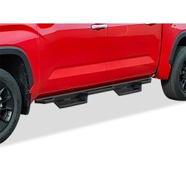 APS IA20NBI8H - Square Tube Drop Style Door-to-Door Black Stainless Steel Nerf Bars