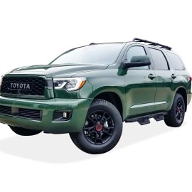 APS IA20NIC6B - Square Tube Drop Style Door-to-Door Black Stainless Steel Nerf Bars