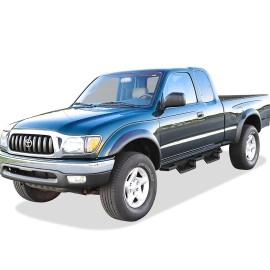 APS IA20NJE4B - Square Tube Drop Style Door-to-Door Black Stainless Steel Nerf Bars