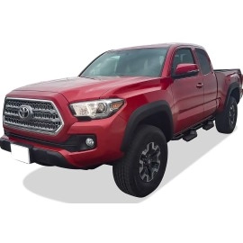 APS IA20NJE6B - Square Tube Drop Style Door-to-Door Black Stainless Steel Nerf Bars