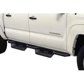 APS IA20NJE8B - Square Tube Drop Style Door-to-Door Black Stainless Steel Nerf Bars