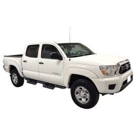 APS IA20NJE8B - Square Tube Drop Style Door-to-Door Black Stainless Steel Nerf Bars