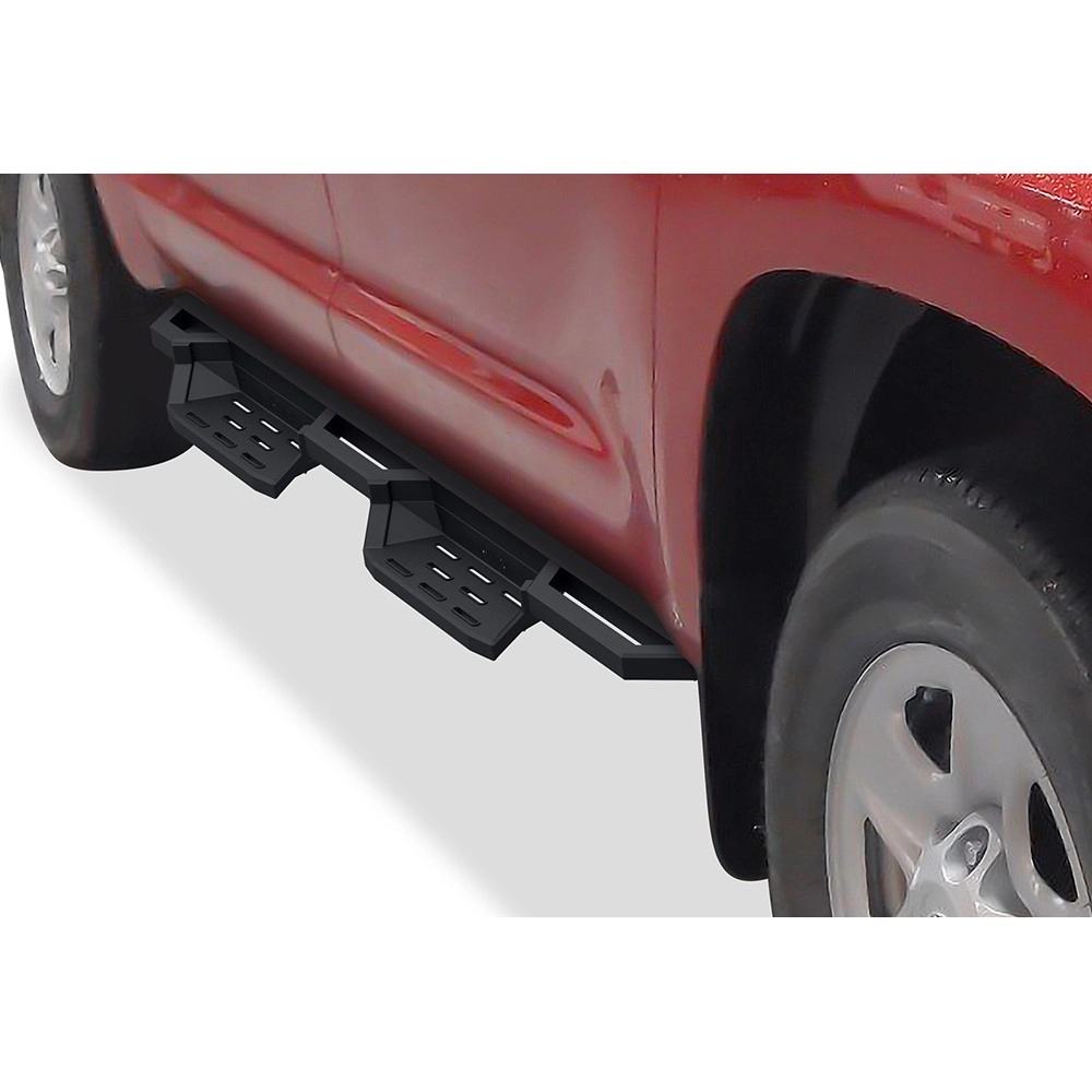 APS IA20NJI8B - Square Tube Drop Style Door-to-Door Black Stainless Steel Nerf Bars