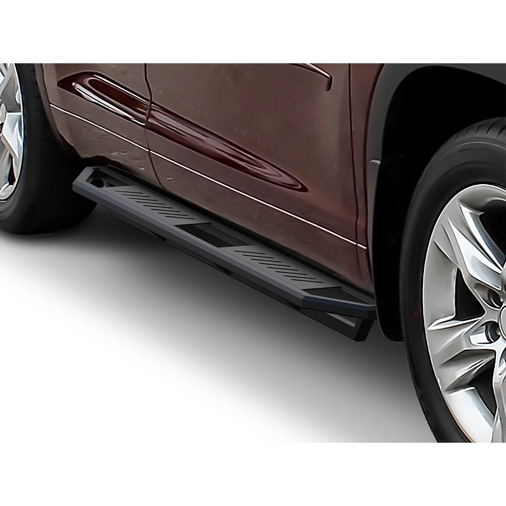 APS IA20SBB9B - Square Tube Door-to-Door Black Aircraft Aluminum Nerf Bars