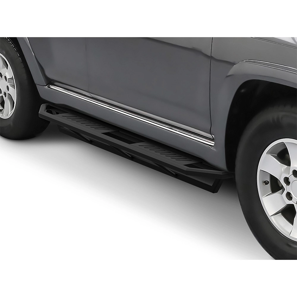 APS IA20SBC0B - Square Tube Door-to-Door Black Stainless Steel Nerf Bars