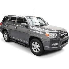 APS IA20SBC0B - Square Tube Door-to-Door Black Stainless Steel Nerf Bars