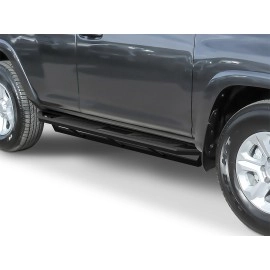 APS IA20SBH0B - Square Tube Door-to-Door Black Stainless Steel Nerf Bars