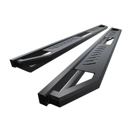 APS IA20SBI7H - Square Tube Door-to-Door Black Stainless Steel Nerf Bars
