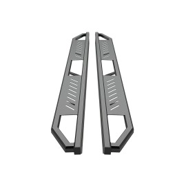 APS IA20SBI7H - Square Tube Door-to-Door Black Stainless Steel Nerf Bars