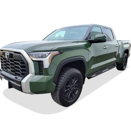 APS IA20SBI8H - Square Tube Door-to-Door Black Stainless Steel Nerf Bars