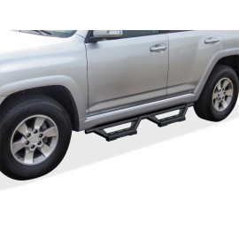 APS IA20WBC0B - Octagon Tube Drop Style Door-to-Door Black Stainless Steel Nerf Bars