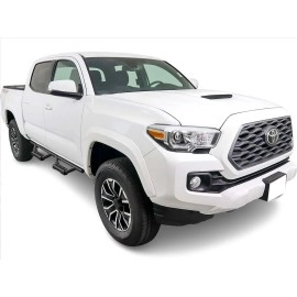 APS IA20WJE8B - Octagon Tube Drop Style Door-to-Door Black Stainless Steel Nerf Bars