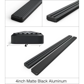 APS IB03DJI1B - 4" iStep Style Door-to-Door Black Aircraft Aluminum Side Steps