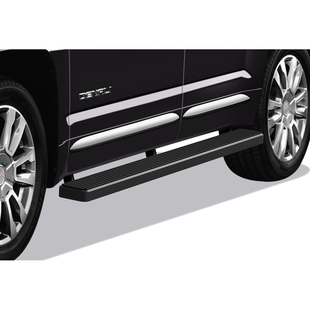 APS IB03EBC3B - 5" iStep Style Door-to-Door Black Stainless Steel Side Steps