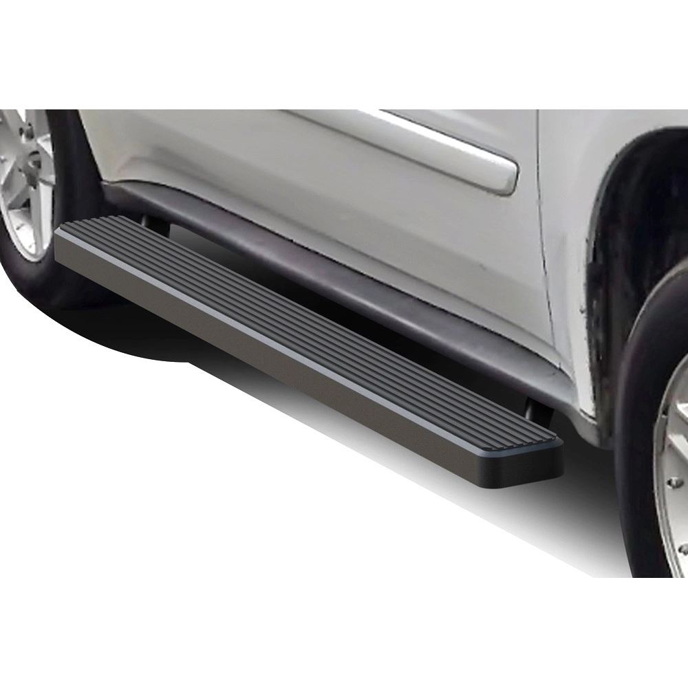 APS IB03EBJ2B - 5" iStep Style Door-to-Door Black Aircraft Aluminum Side Steps