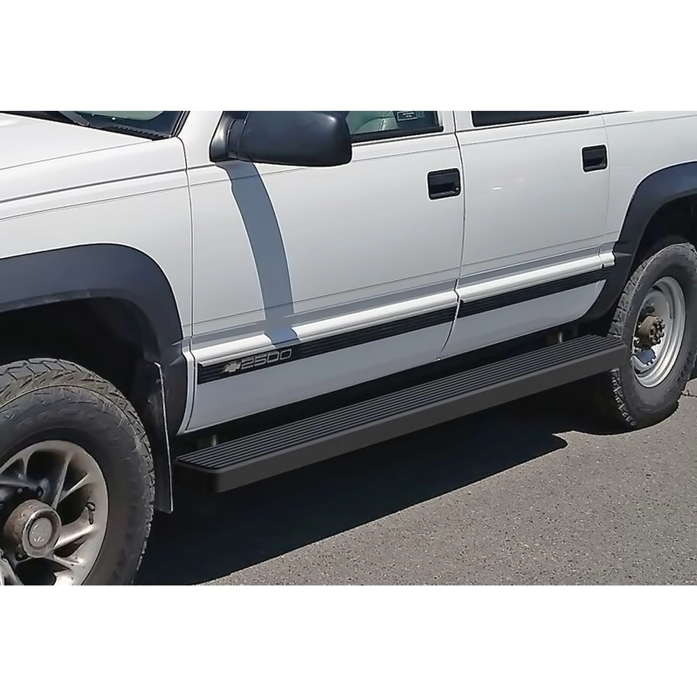 APS IB03EJF9B - 5" iStep Style Door-to-Door Black Stainless Steel Side Steps