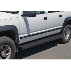 APS IB03EJF9B - 5" iStep Style Door-to-Door Black Stainless Steel Side Steps