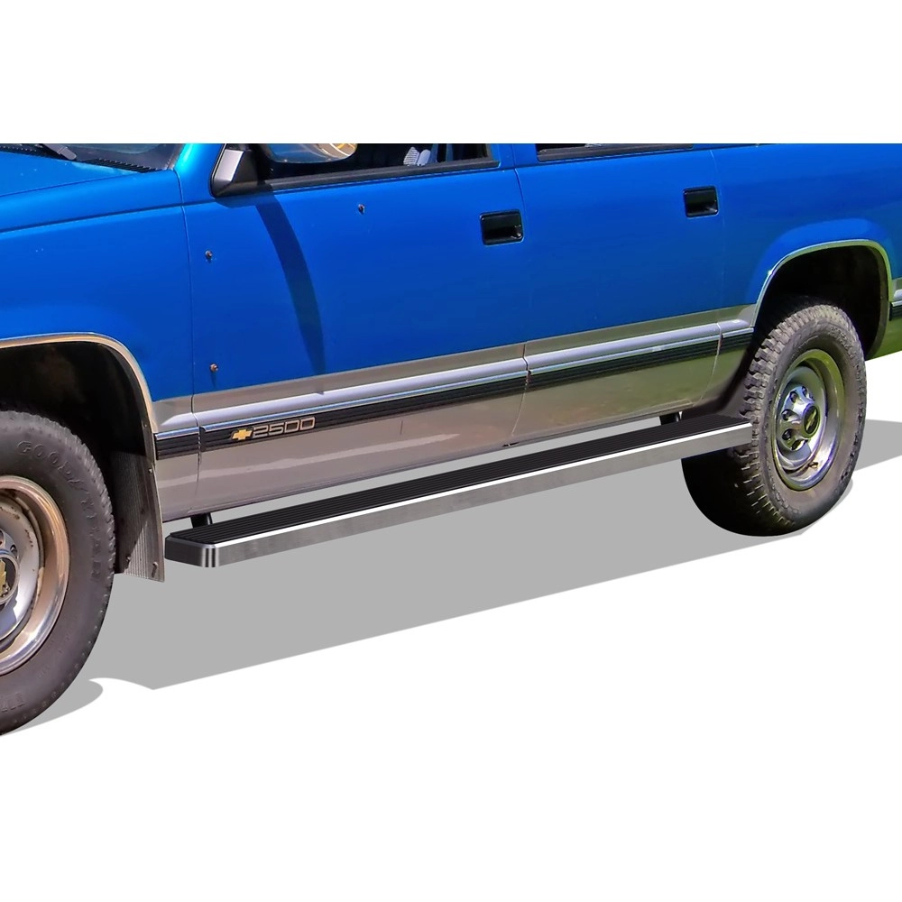 APS IB03EJF9C - 5" iStep Style Door-to-Door Hairline Stainless Steel Side Steps