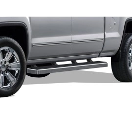 APS IB03EJG1C - 5" iStep Style Door-to-Door Hairline Stainless Steel Side Steps