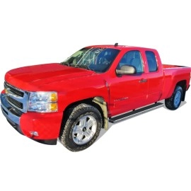 APS IB03EJJ4A - 5" iStep Style Door-to-Door Hairline Stainless Steel Side Steps