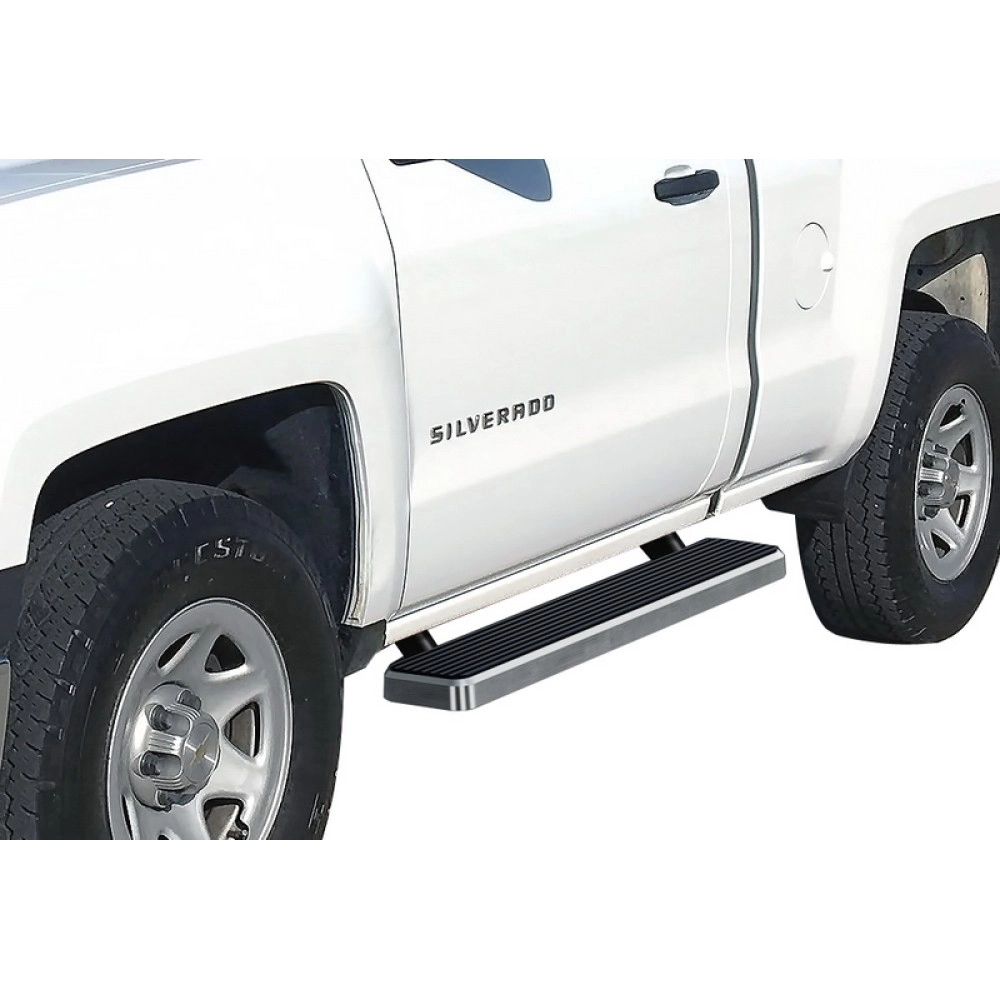 APS IB03EJJ7A - 5" iStep Style Door-to-Door Hairline Stainless Steel Side Steps