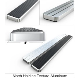 APS IB03FBI6A - 6" iStep Style Door-to-Door Hairline Stainless Steel Side Steps