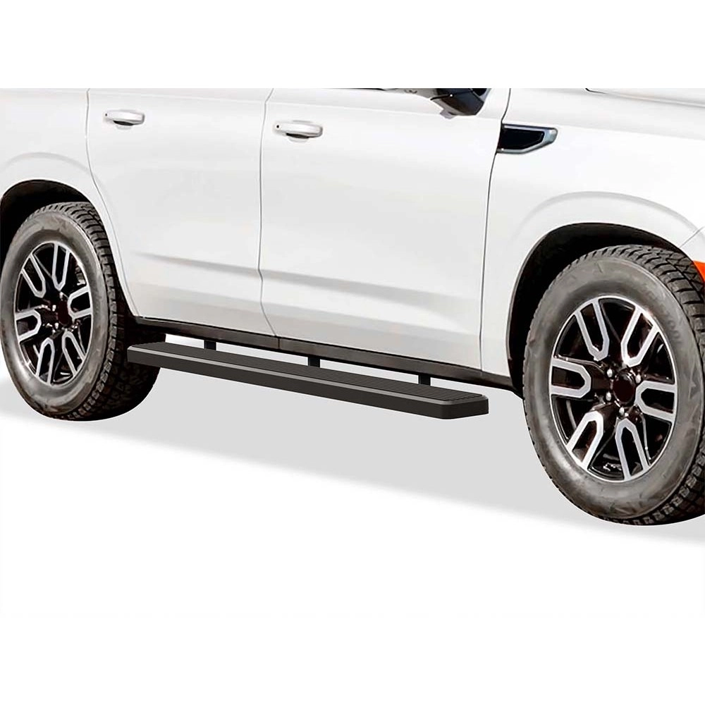 APS IB03FCC1B - 6" iStep Style Door-to-Door Black Stainless Steel Side Steps