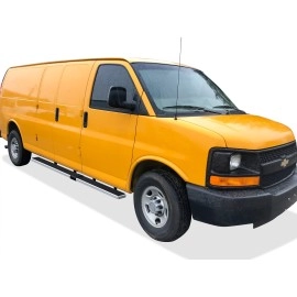 APS IB03FDJ0A - 6" iStep Style Door-to-Door Hairline Stainless Steel Side Steps