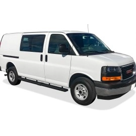 APS IB03FDJ0B - 6" iStep Style Door-to-Door Black Stainless Steel Side Steps