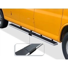 APS IB03FDJ0C - 6" iStep Style Door-to-Door Hairline Stainless Steel Side Steps