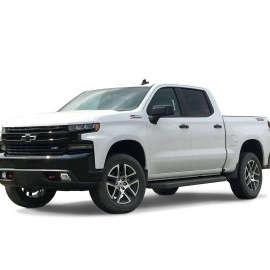 APS IB03RAG1H - Flat Style Door-to-Door Black Stainless Steel Running Boards