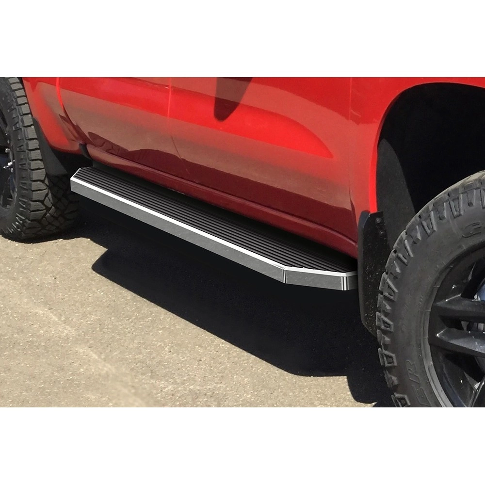 APS IB03RAG1Y - Flat Style Door-to-Door Polished Stainless Steel Running Boards