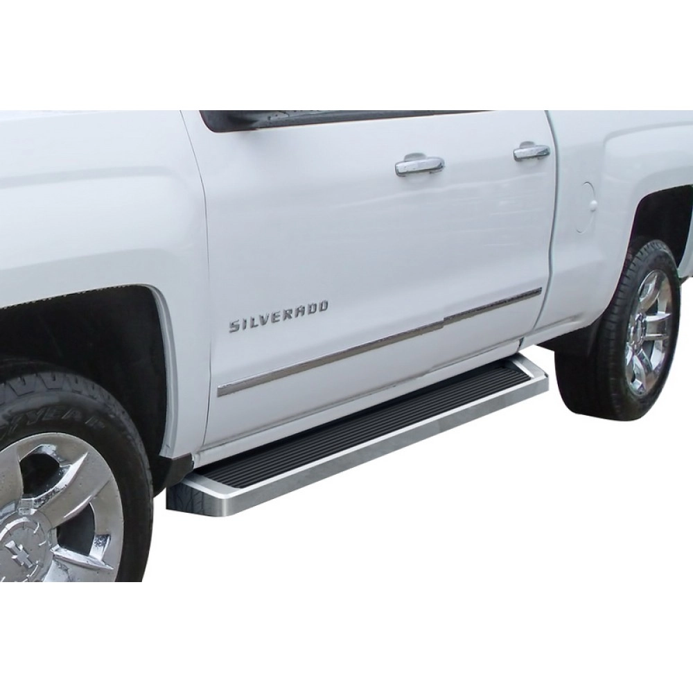 APS IB03RAI5A - 6" iRunning Board Door-to-Door Polished Aircraft Aluminum Running Boards