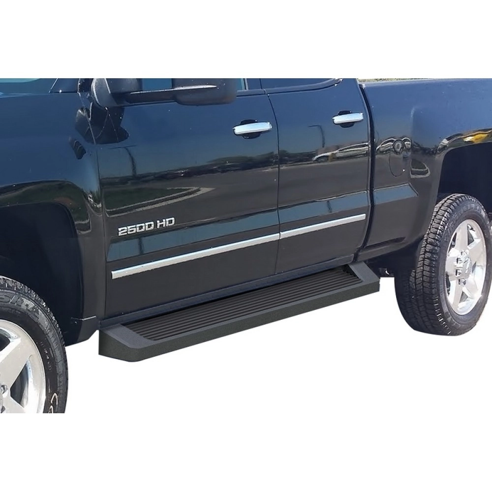 APS IB03RAI5B - 6" iRunning Board Door-to-Door Black Aircraft Aluminum Running Boards