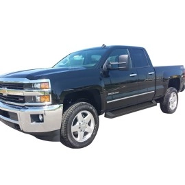 APS IB03RAI5B - 6" iRunning Board Door-to-Door Black Aircraft Aluminum Running Boards