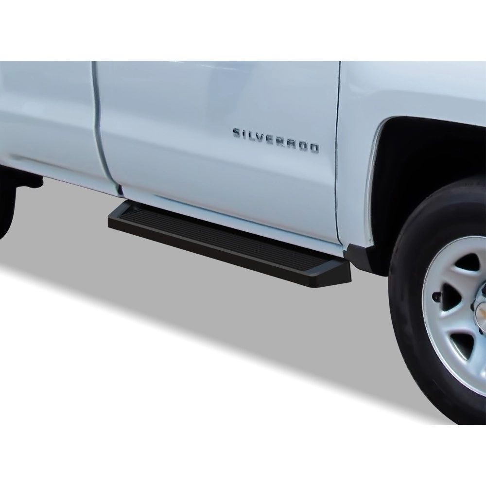 APS IB03RAI6B - 6" iRunning Board Door-to-Door Black Aircraft Aluminum Running Boards