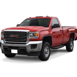 APS IB03RAI6H - Flat Style Door-to-Door Black Stainless Steel Running Boards