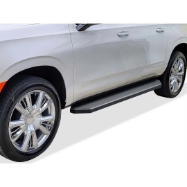 APS IB03RBB2H - Flat Style Door-to-Door Black Stainless Steel Running Boards