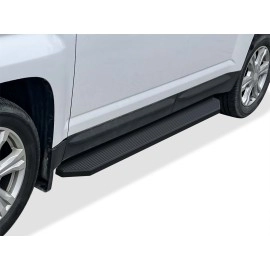APS IB03RBC3H - Flat Style Door-to-Door Black Stainless Steel Running Boards
