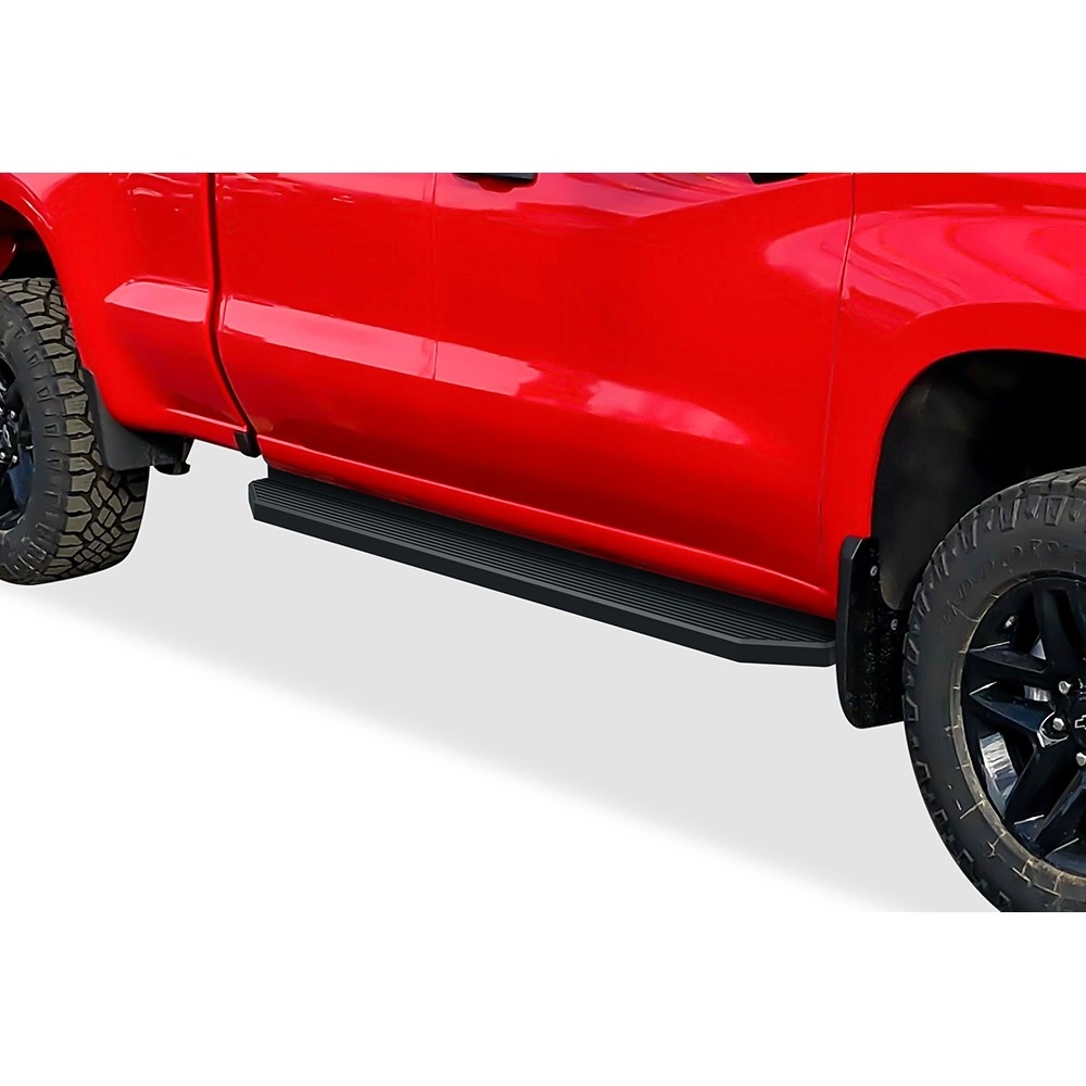 APS IB03RBI5H - Flat Style Door-to-Door Black Stainless Steel Running Boards