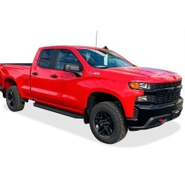 APS IB03RBI5H - Flat Style Door-to-Door Black Stainless Steel Running Boards