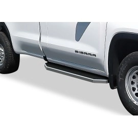 APS IB03RBI6Y - Flat Style Door-to-Door Black Stainless Steel Running Boards
