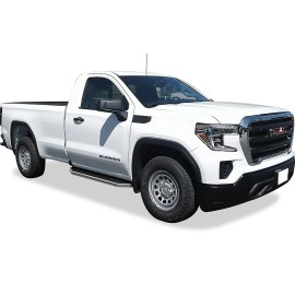 APS IB03RBI6Y - Flat Style Door-to-Door Black Stainless Steel Running Boards