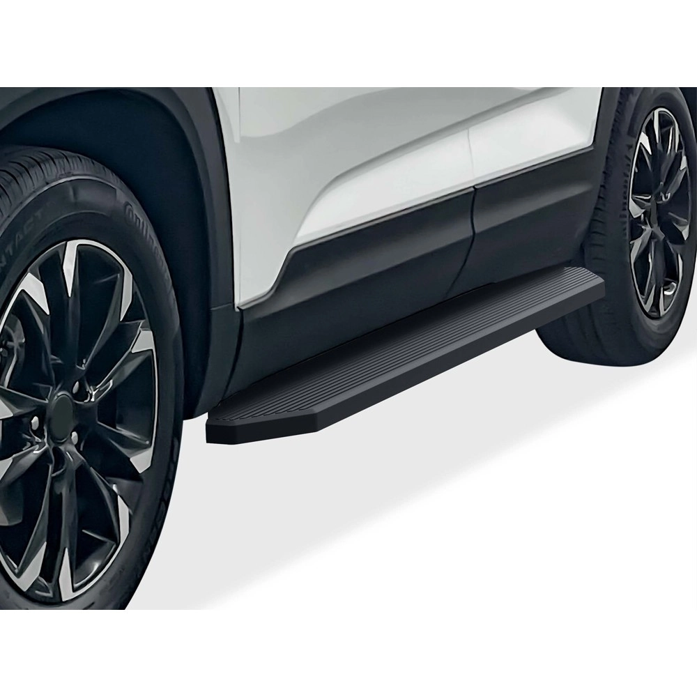 APS IB03RCB6H - Flat Style Door-to-Door Black Stainless Steel Running Boards